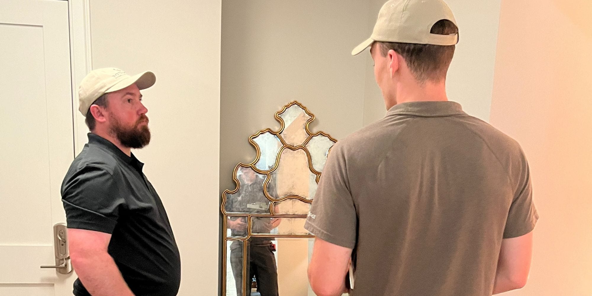 Homeowner interviewing contractors for a home renovation in Portsmouth, NH