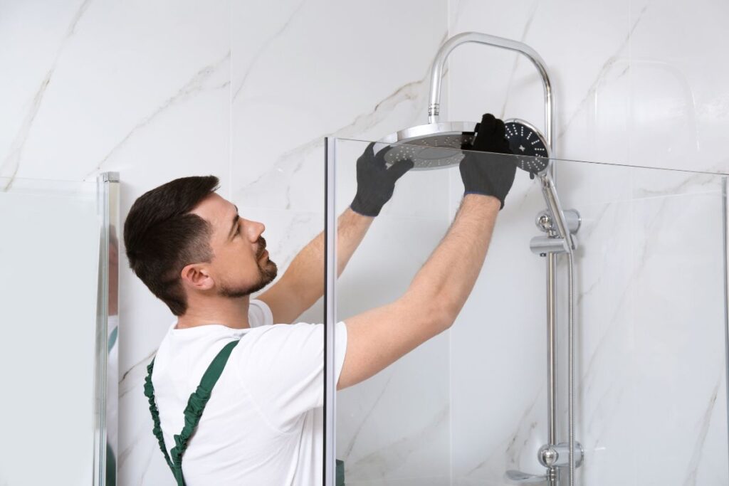 Remodel contractor installing a custom shower in Portsmouth, NH